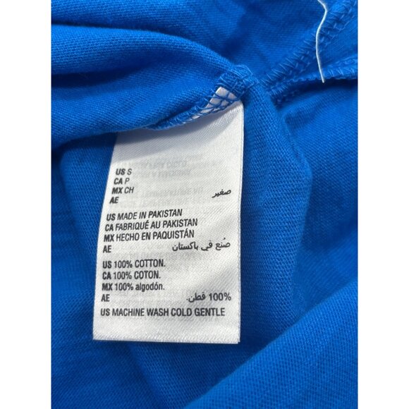 Karen Scott V-Neck 3/4-Sleeve Cotton Top,  Vibrant Blue, Sz. S - Picture 6 of 9